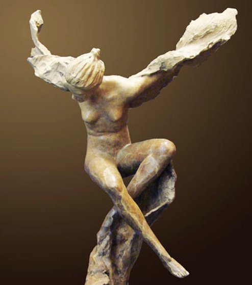 Metamorphosis Bronze Sculpture 2009 21 in by Nguyen Tuan - For