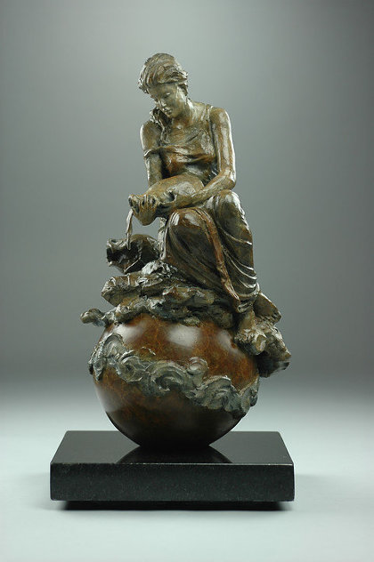 Zodiac: Aquarius Bronze Sculpture 2015 15 in Sculpture by Nguyen Tuan