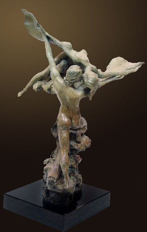 Heaven and Earth Bronze Sculpture AP 1998 25 in Sculpture - Nguyen Tuan