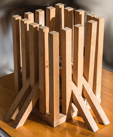 Temple Mixed Media Wood Sculpture 1978 23 in Sculpture - Igael Tumarkin