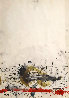 Untitled Abstract 1965 38x30 Original Painting by Igael Tumarkin - 1