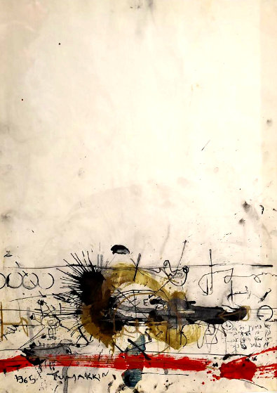 Untitled Mixed Media 1965 38x30 Works on Paper (not prints) by Igael Tumarkin Untitled Mixed Media 1965 38x30 Works on Paper (not prints) by Igael Tumarkin