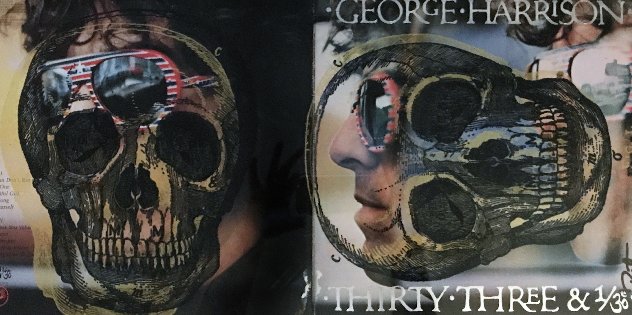 Skull Unique on Album Cover  2012  22x34 Original Painting by Peter Tunney