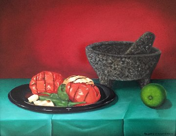 Salsa in the Making 2015 16x19 Original Painting - Rosemary Vasquez Tuthill Salsa in the Making 2015 16x19 Original Painting - Rosemary Vasquez Tuthill