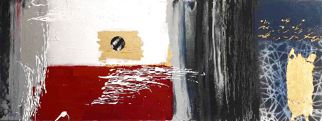 Abstract Composition Painting -  2022 12x32 Original Painting - Ivana Urso