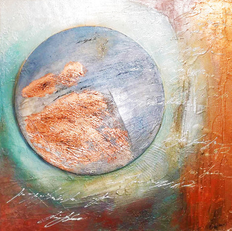 Moon Phase II 2019 16x16 Original Painting - Ivana Urso