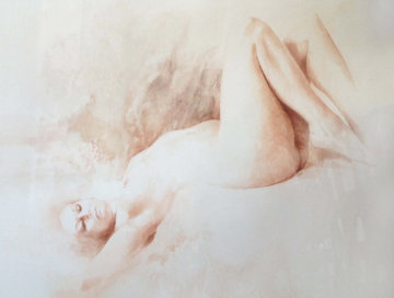 Nude Woman 1987 22x30 Watercolor - Angelo Vadala Nude Woman 1987 22x30 Watercolor - Angelo Vadala