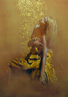 Dance Con Pioggia 2000 50x42 Original Painting - Angelo Vadala Dance Con Pioggia 2000 50x42 Original Painting - Angelo Vadala