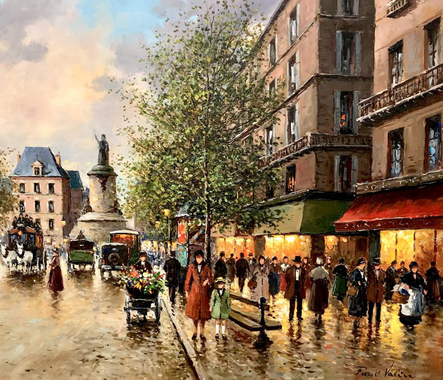 La Republique, Paris 1900 28x32 Original Painting by Paul Valere