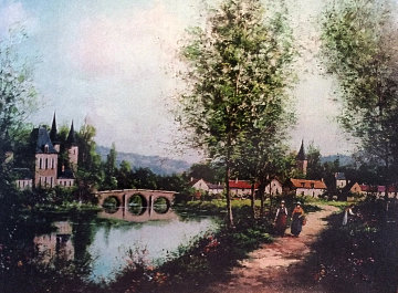 Chateaux Pontou Voix 1980 30x40 Original Painting - Paul Valere Chateaux Pontou Voix 1980 30x40 Original Painting - Paul Valere