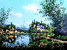 Chateau De Privoux - France 34x45 Huge Original Painting by Paul Valere - 0