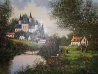 Chateau De Mallarant 1987 30x40 - France Original Painting by Paul Valere - 1