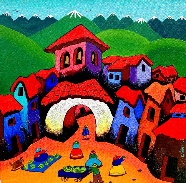 Sandias Maduras 2007 18x18 Original Painting by Rossmary Valverde