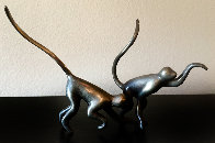 Monkeys Pair Noahs Bronze Sculpture 2002 7 in Sculpture by Loet Vanderveen - 0 Monkeys Pair Noahs Bronze Sculpture 2002 7 in Sculpture by Loet Vanderveen - 0