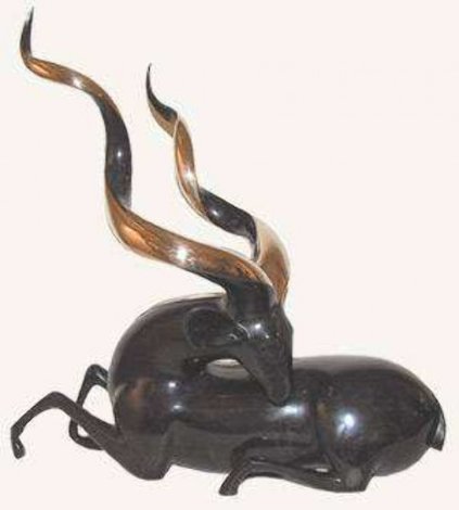 Kudu Greater Bronze Sculpture 2000 27 in Sculpture - Loet Vanderveen