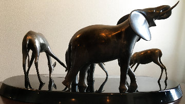 Watering Hole Bronze Sculpture 1990 31 in Sculpture - Loet Vanderveen Watering Hole Bronze Sculpture 1990 31 in Sculpture - Loet Vanderveen