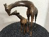 Giraffe And Baby Bronze Sculpture 1999 8 in Sculpture by Loet Vanderveen - 2