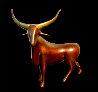 Bull Bronze Sculpture 8 in - Texas Sculpture by Loet Vanderveen - 0