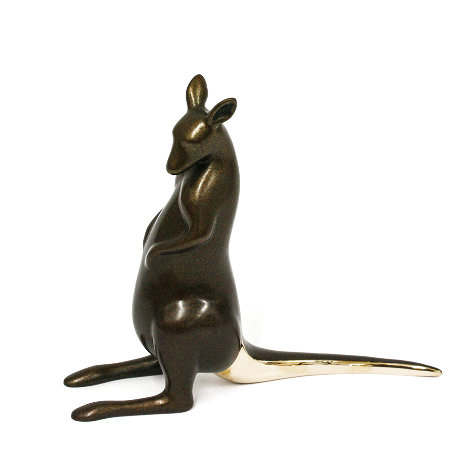 Kangaroo Bronze Sculpture 8 in Sculpture - Loet Vanderveen