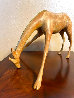 Giraffe Drinking Bronze Sculpture 10 in Sculpture by Loet Vanderveen - 1