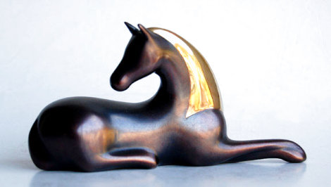 Horse Classic Bronze Sculpture 6 in Sculpture - Loet Vanderveen