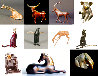 Animal Set of 11 Limited Ed. Bronze Sculptures Sculpture by Loet Vanderveen - 0