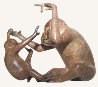 Orangutan and Baby Bronze Sculpture Sculpture by Loet Vanderveen - 0