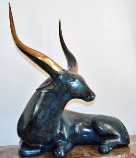 Taurus the Bull Bronze Sculpture 32x28 Sculpture - Loet Vanderveen