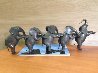 Elephants, Standing Bronze Sculpture 20 in Sculpture by Loet Vanderveen - 3
