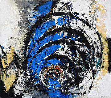 Abstract 3 (Ripples) 2018 31x35 Original Painting - Hans Van Horck Abstract 3 (Ripples) 2018 31x35 Original Painting - Hans Van Horck