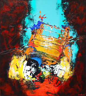 Nocturne III 2017 39x35 Original Painting - Hans Van Horck Nocturne III 2017 39x35 Original Painting - Hans Van Horck
