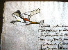 Bird on Parchment 2002 13x10 Original Painting by Marc Van Krinkelveldt - 5