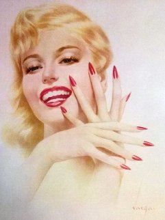 Marilyn Monroe, Fingernails and Nita Naldi, 2 Prints 1940 HS Limited Edition Print - Alberto Vargas Marilyn Monroe, Fingernails and Nita Naldi, 2 Prints 1940 HS Limited Edition Print - Alberto Vargas
