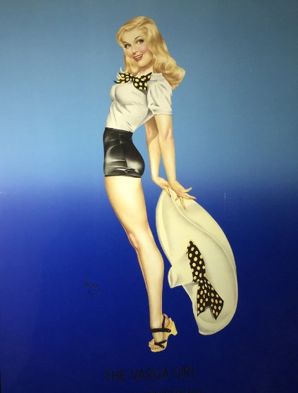 お中元 お歳暮 お年賀 夏 冬 年末年始のご挨拶 ギフト 通販な Girl Vargas Anniversary 50th 1990 by 36x24 Lithograph その他