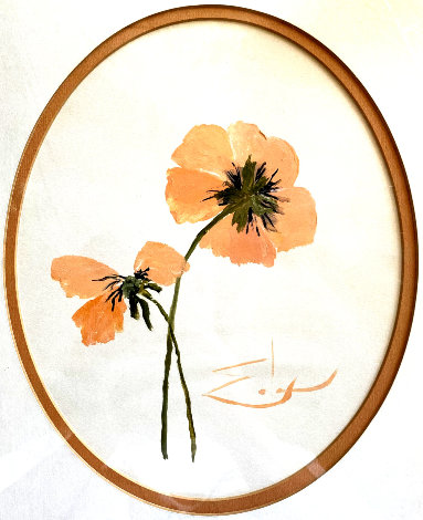 Untitled Floral Paintings Set of 2 1900 14x11 Original Painting - Eda Varricchio