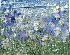 Untitled Iris Floral 2016 26x32 Original Painting by Eda Varricchio - 0