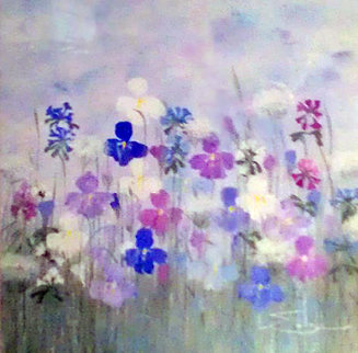 Field of Flowers 1983 31x32 Original Painting - Eda Varricchio Field of Flowers 1983 31x32 Original Painting - Eda Varricchio