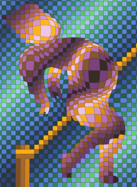 Harlequin Sportif 1988 Limited Edition Print by Victor Vasarely