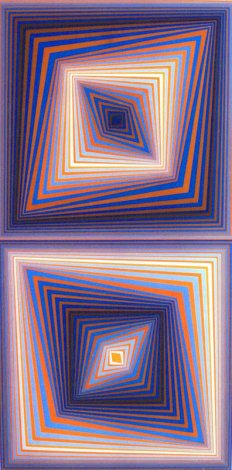 Bi-Rhombs 1978 Limited Edition Print - Victor Vasarely
