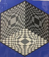Cubic Relationships 1982 Limited Edition Print by Victor Vasarely - 1 Cubic Relationships 1982 Limited Edition Print by Victor Vasarely - 1