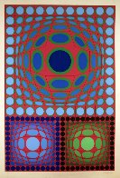 Tri-Vega 1983 Limited Edition Print by Victor Vasarely - 1 Tri-Vega 1983 Limited Edition Print by Victor Vasarely - 1