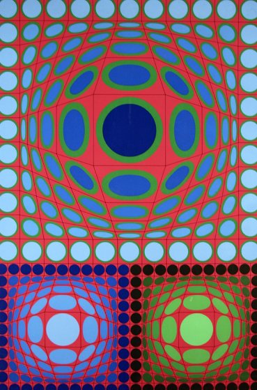 Tri-Vega 1983 Limited Edition Print by Victor Vasarely Tri-Vega 1983 Limited Edition Print by Victor Vasarely