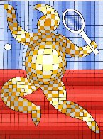 Tennis Player 1980 Limited Edition Print by Victor Vasarely - 0 Tennis Player 1980 Limited Edition Print by Victor Vasarely - 0