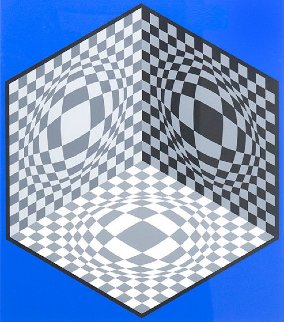 Cubic Relationship  1982 Limited Edition Print - Victor Vasarely