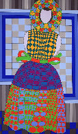 Fille Fleur 1975 Limited Edition Print by Victor Vasarely - 0 Fille Fleur 1975 Limited Edition Print by Victor Vasarely - 0