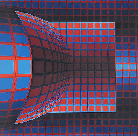 Optical Cube AP 1975 Limited Edition Print - Victor Vasarely