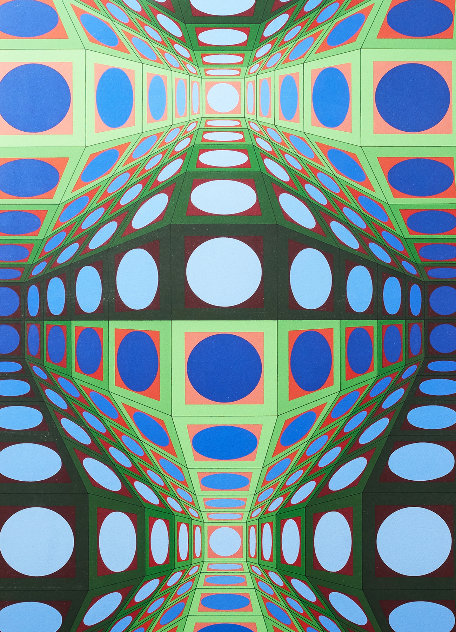 Pava 1978 25x43 Huge Limited Edition Print by Victor Vasarely