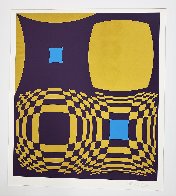 Mi-Ta (Purple and Gold) 1970 Limited Edition Print by Victor Vasarely - 2 Mi-Ta (Purple and Gold) 1970 Limited Edition Print by Victor Vasarely - 2