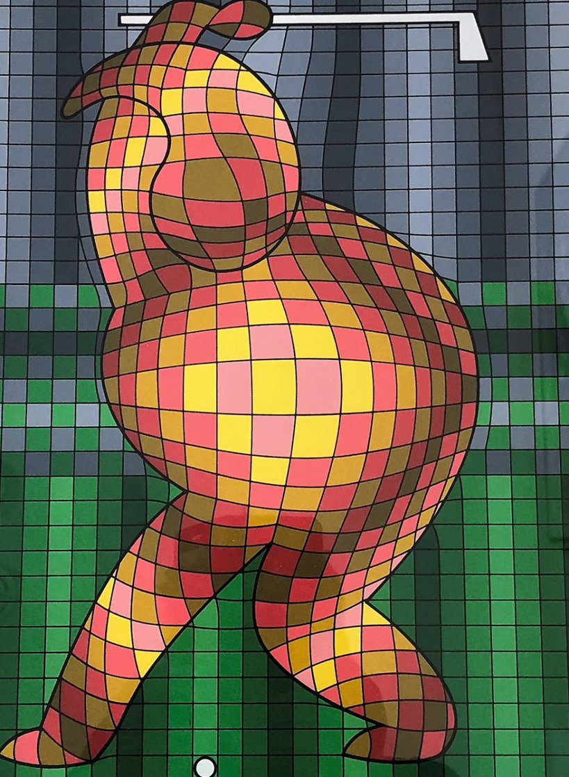Golfer 1970 Limited Edition Print by Victor Vasarely Golfer 1970 Limited Edition Print by Victor Vasarely