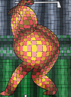 Golfer 1970 Limited Edition Print - Victor Vasarely